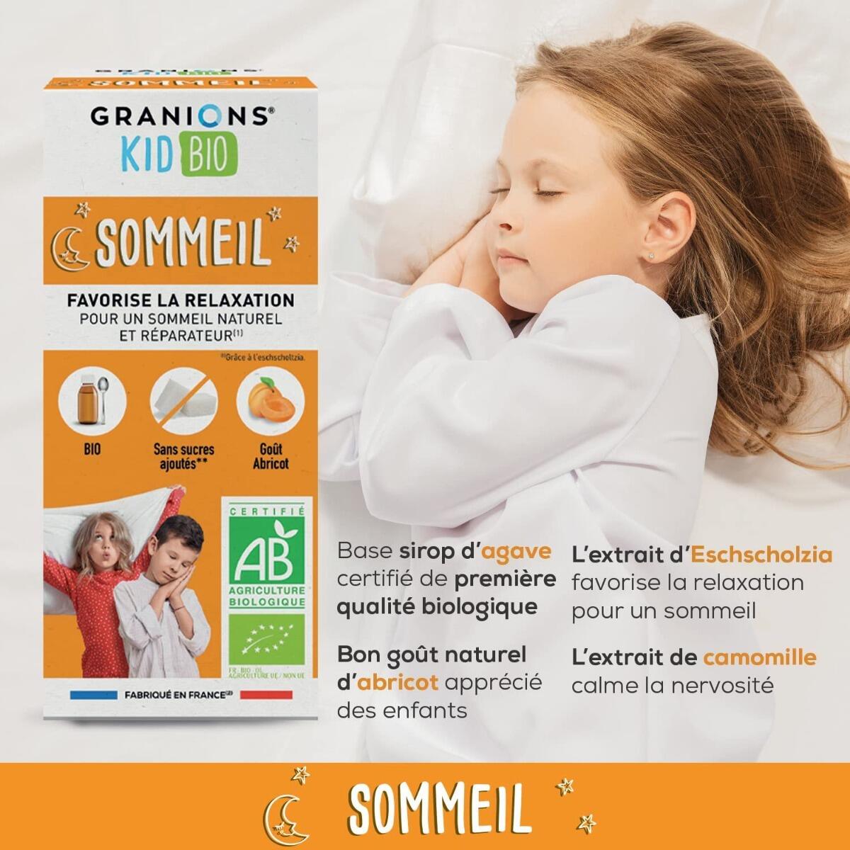 Kid Bio Sommeil - Sirop Aux Plantes Goût Abricot - 125 ml 6/7