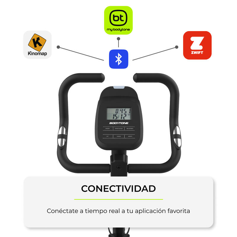 Bicicleta Estática Smart Conectividad Bluetooth, 12 Programas y volante incercia