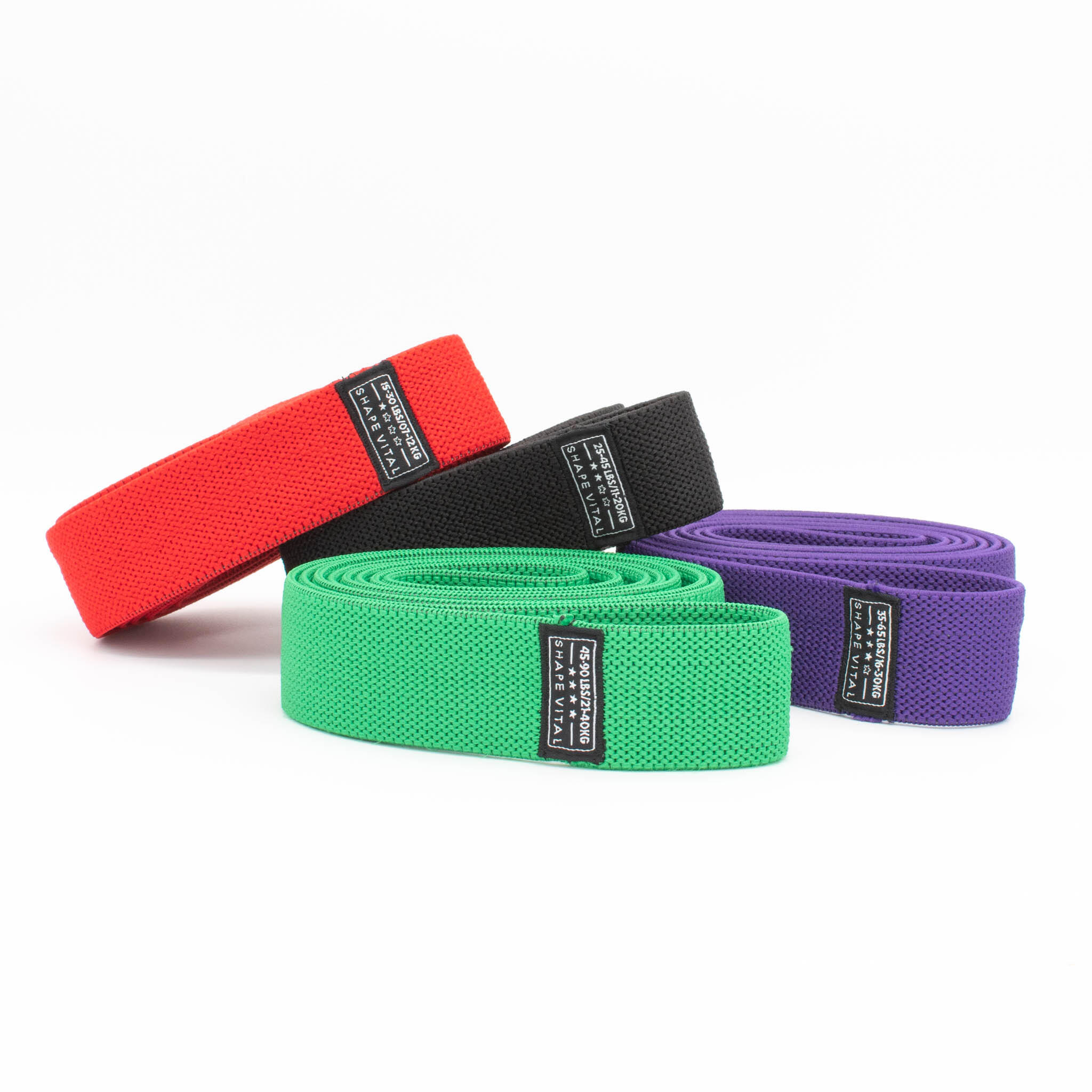 Fitnessbanden van Textiel - weerstandsband - thuis trainen - krachttraining 4/5