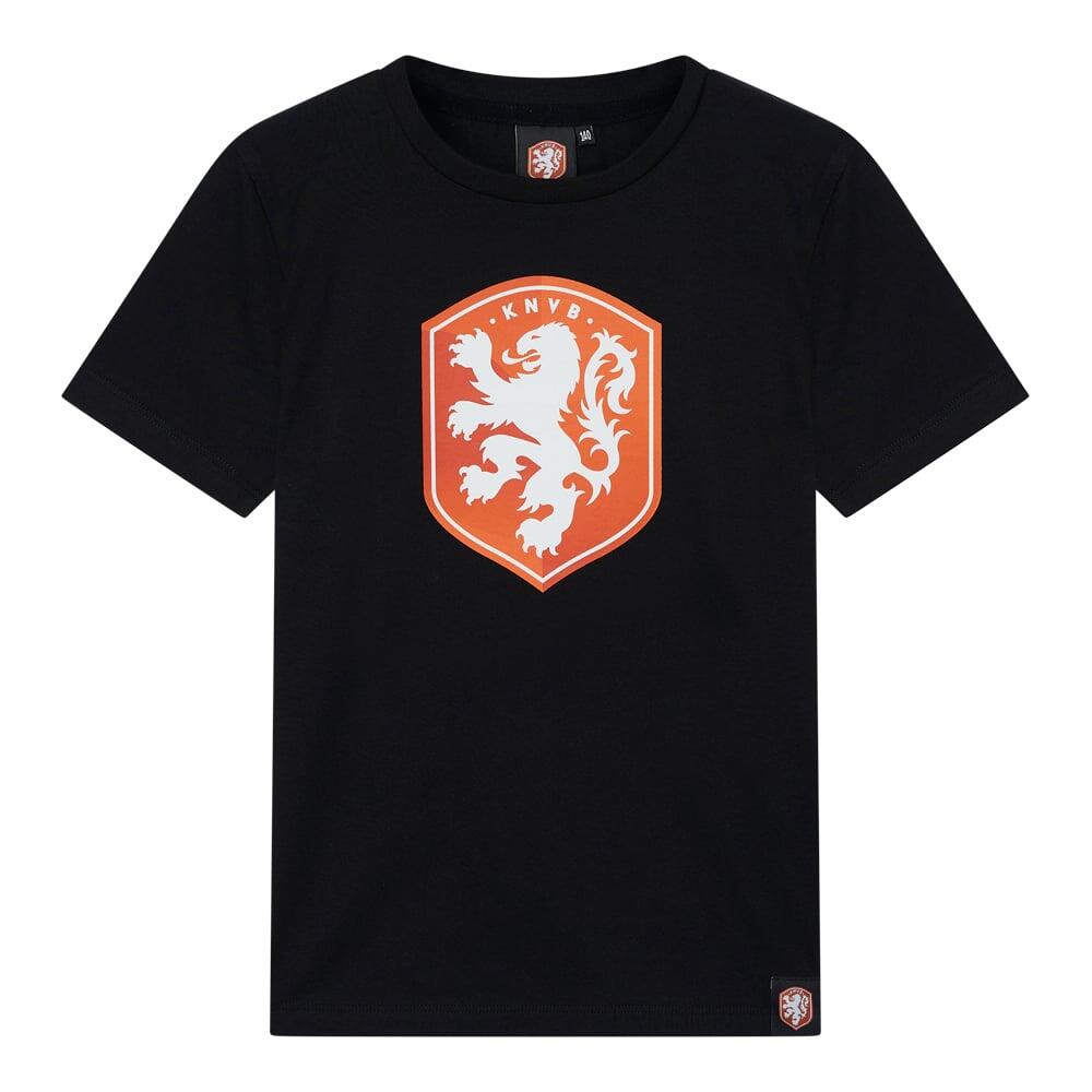 KNVB Nederland T-shirt Kinderen - EK 2024 - Zwart - KNVB