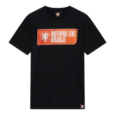 Nederland t-shirt heren - zwart - ek 2024 - knvb