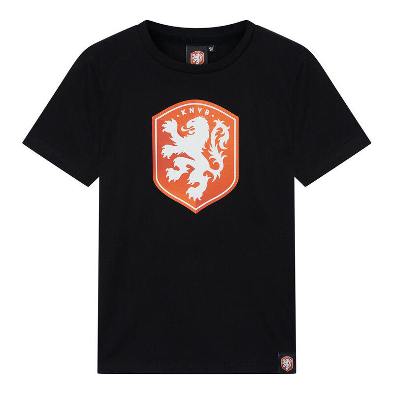 Nederland T-shirt Kinderen - EK 2024 - Zwart - KNVB