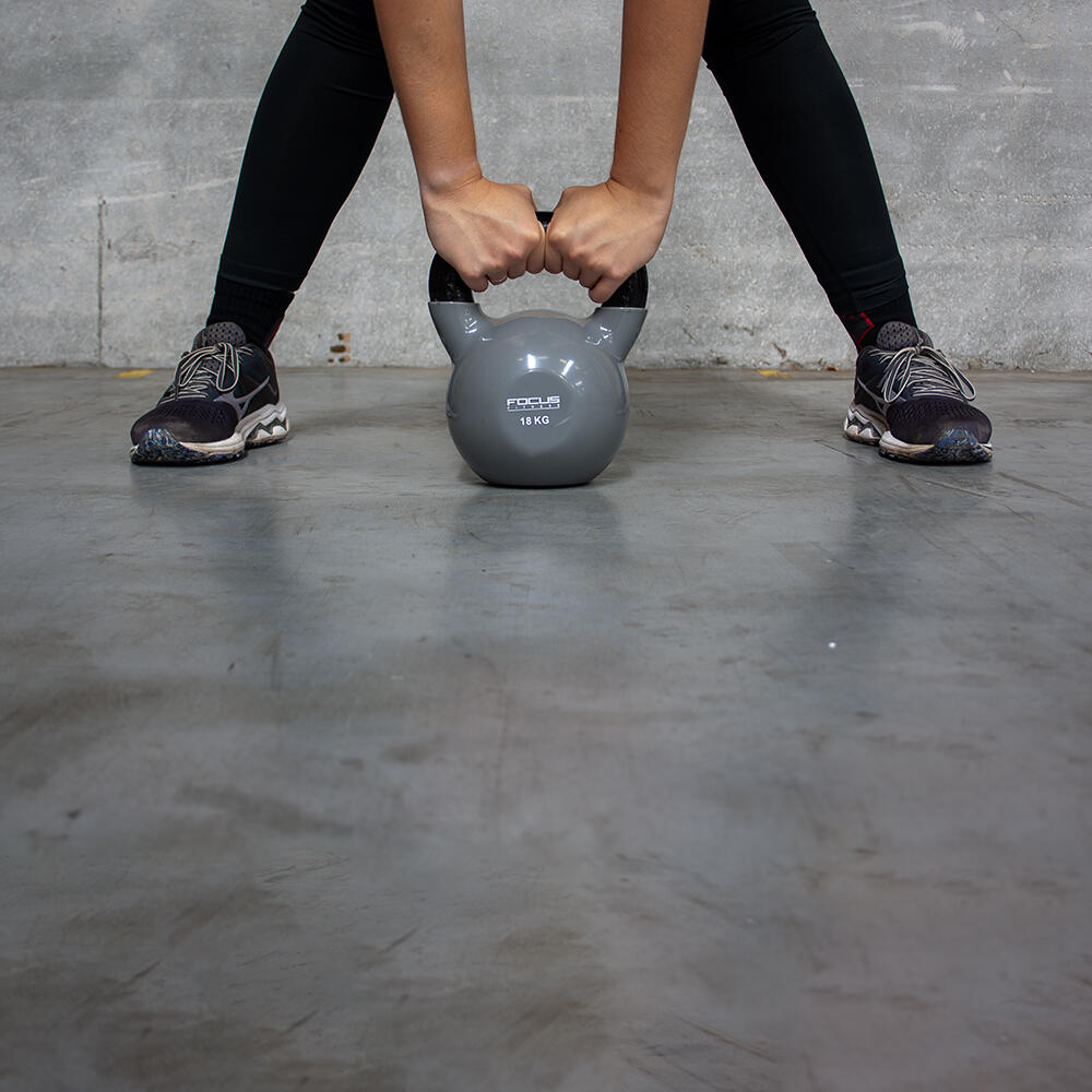 Kettlebell Vinyl - 18 kg - Gris 4/6