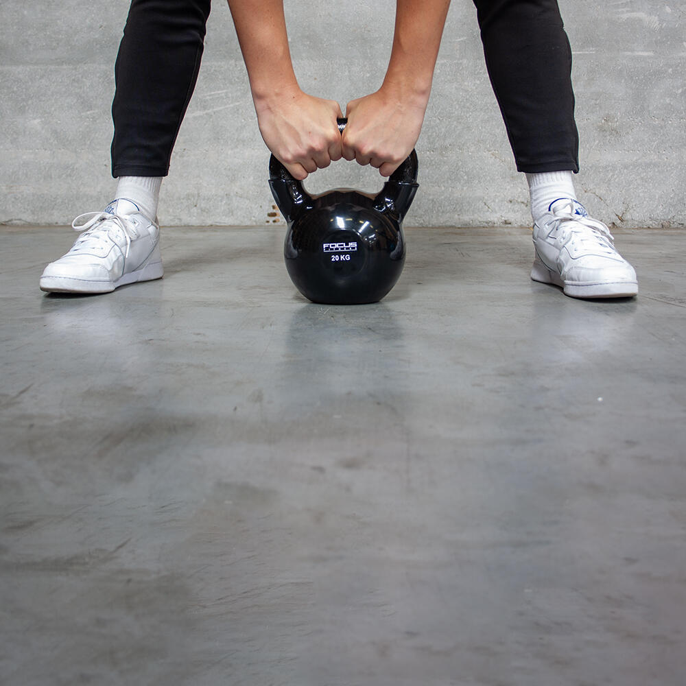 Kettlebell Vinyl - 20 kg - Zwart 4/6