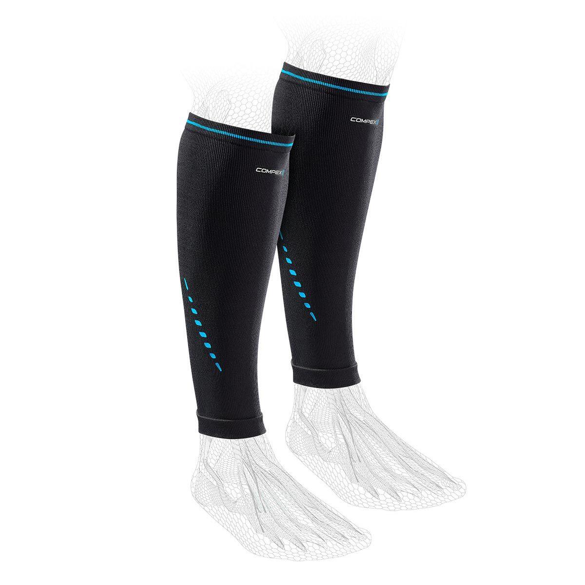 Compex - Compex Activ Calf Sleeves Manchons De Contention Sportive Pour Mollets - Molletière De Maintien - Noir - 40 M - Decathlon