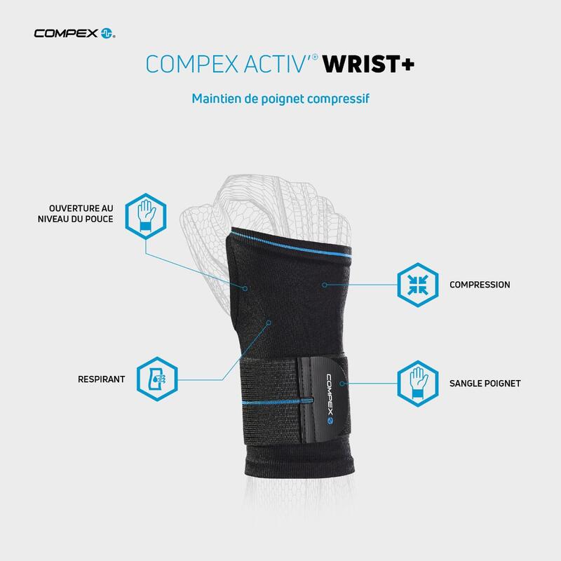 COMPEX ACTIV' WRIST+ Manchon de poignet