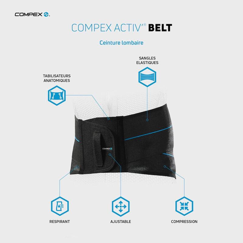 COMPEX ACTIV' BELT Cinto de apoio lombar