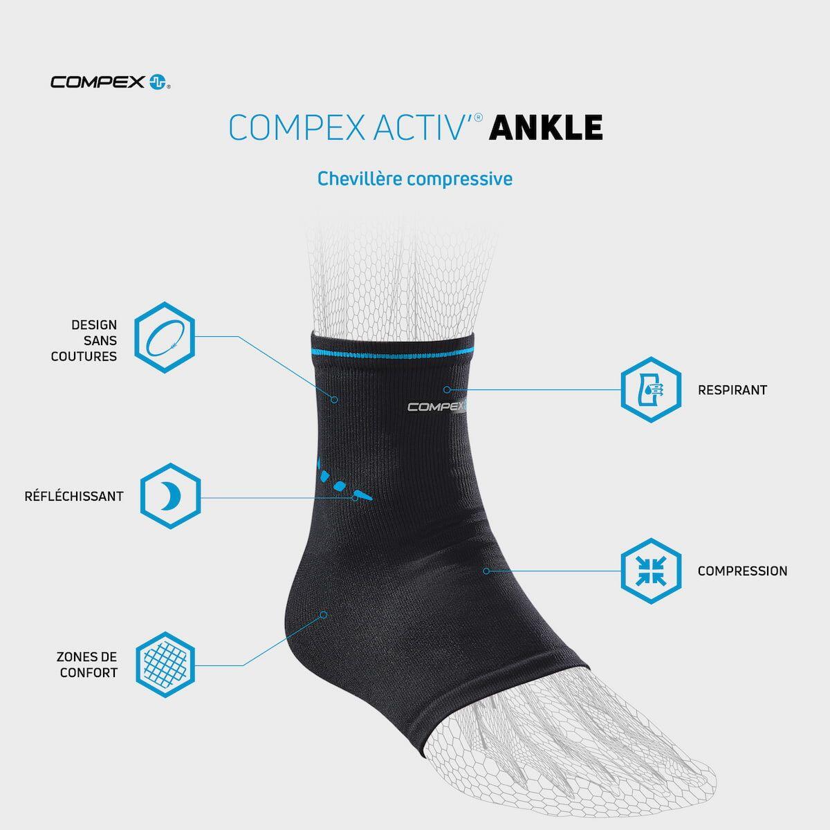 COMPEX ACTIV’ ANKLE compression support 2/6