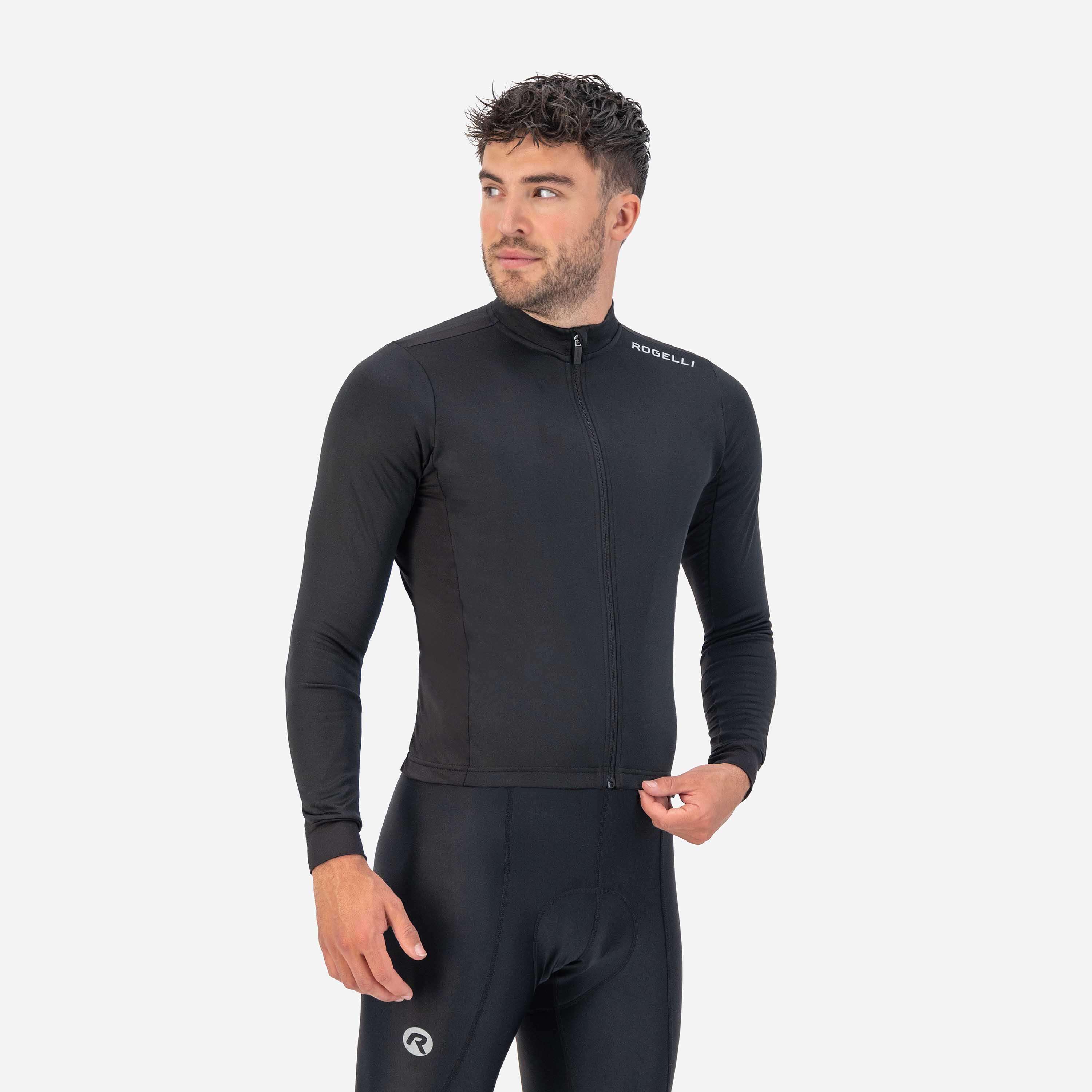 Rogelli - Maillot Manches Longues Velo Homme Core Noir - Maillot Manches Longues - Noir - 42 M/l - Decathlon