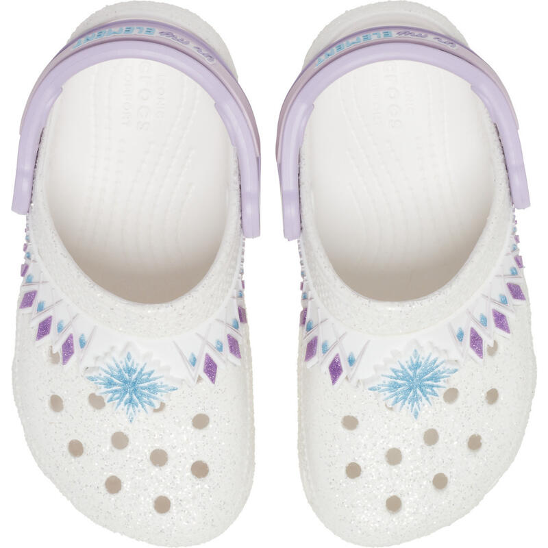 Slapi copii Crocs Classic FunLab I AM Frozen II, Alb