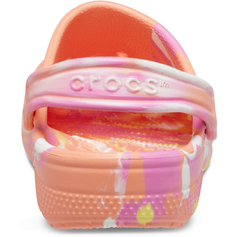 Chinelos de dedo Crocs Classic Marbled Clogs, Multicolorido, Crianças