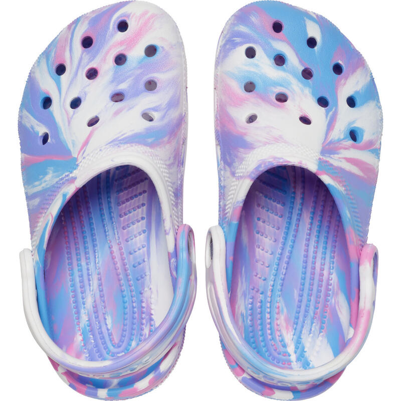 Slapi copii Crocs Classic Marbled Clog, Multicolor