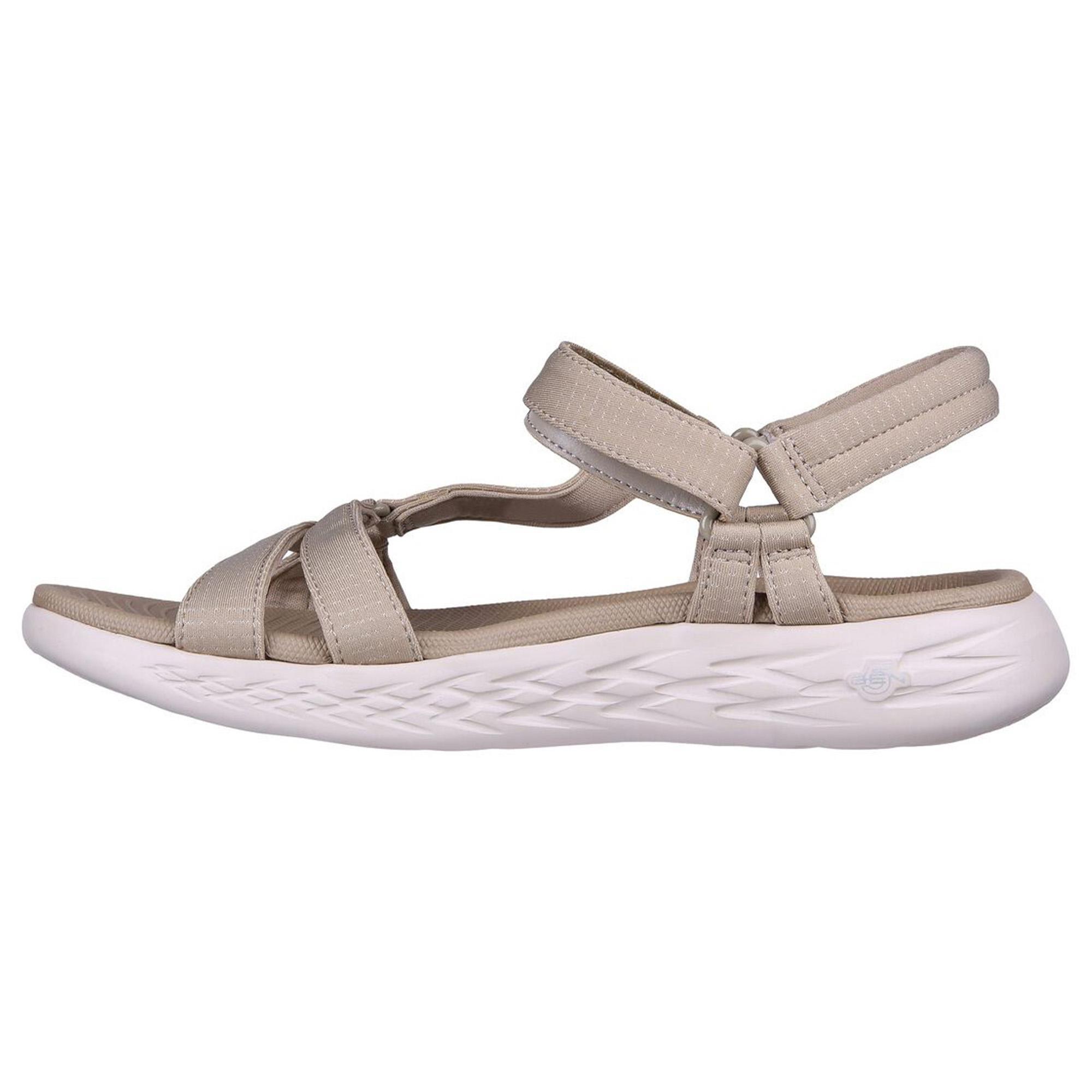 Sandalias Deportivas Mujer Skechers 15316_NAT Beige con Cierre Adherente 5/5