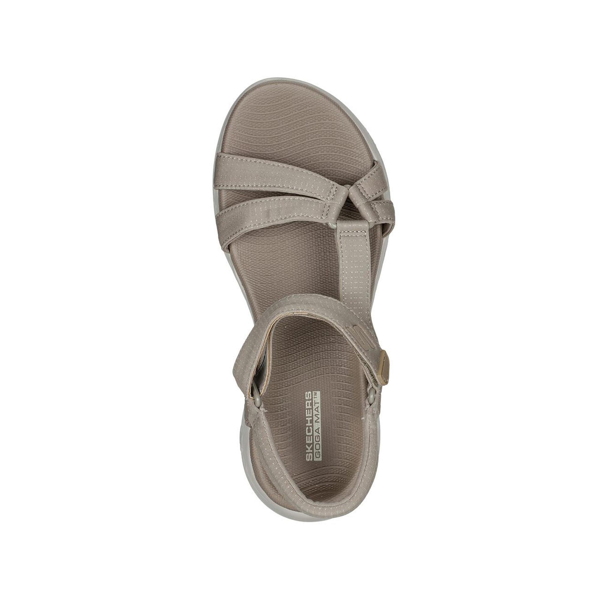 Sandalias Deportivas Mujer Skechers 15316_NAT Beige con Cierre Adherente 3/5