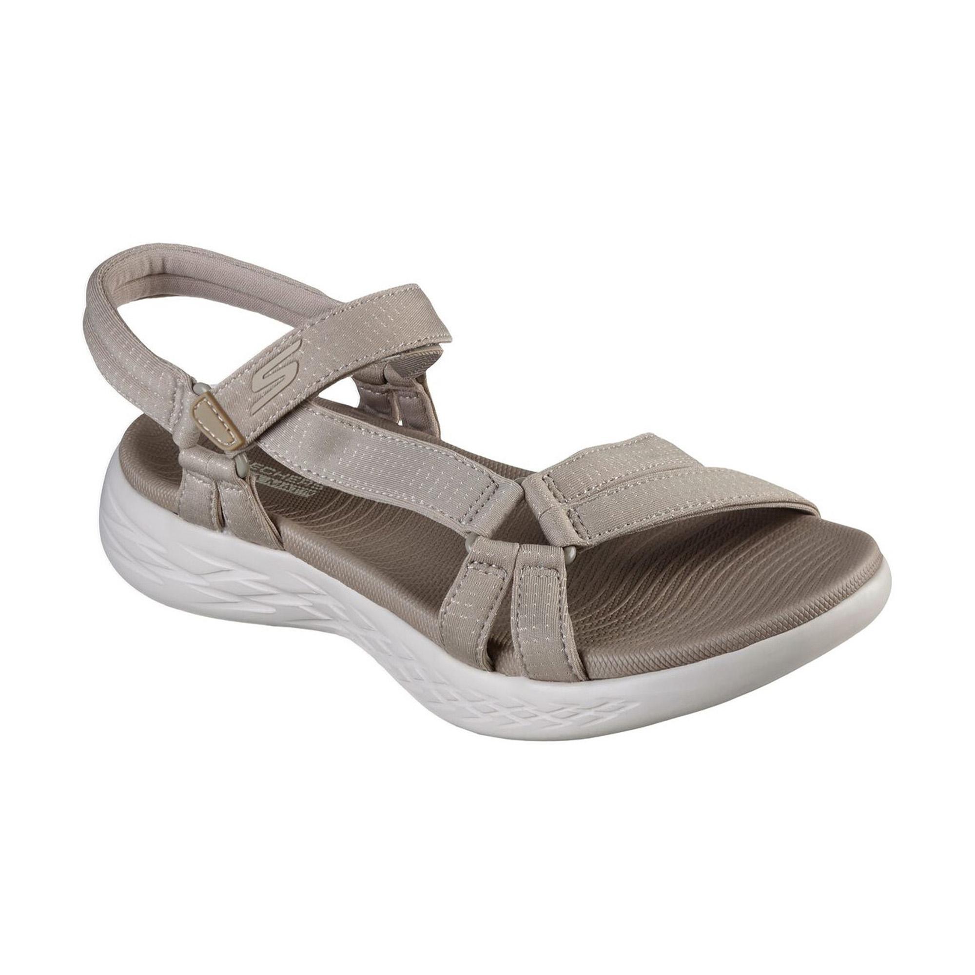 Sandalias Deportivas Mujer Skechers 15316_NAT Beige con Cierre Adherente 2/5