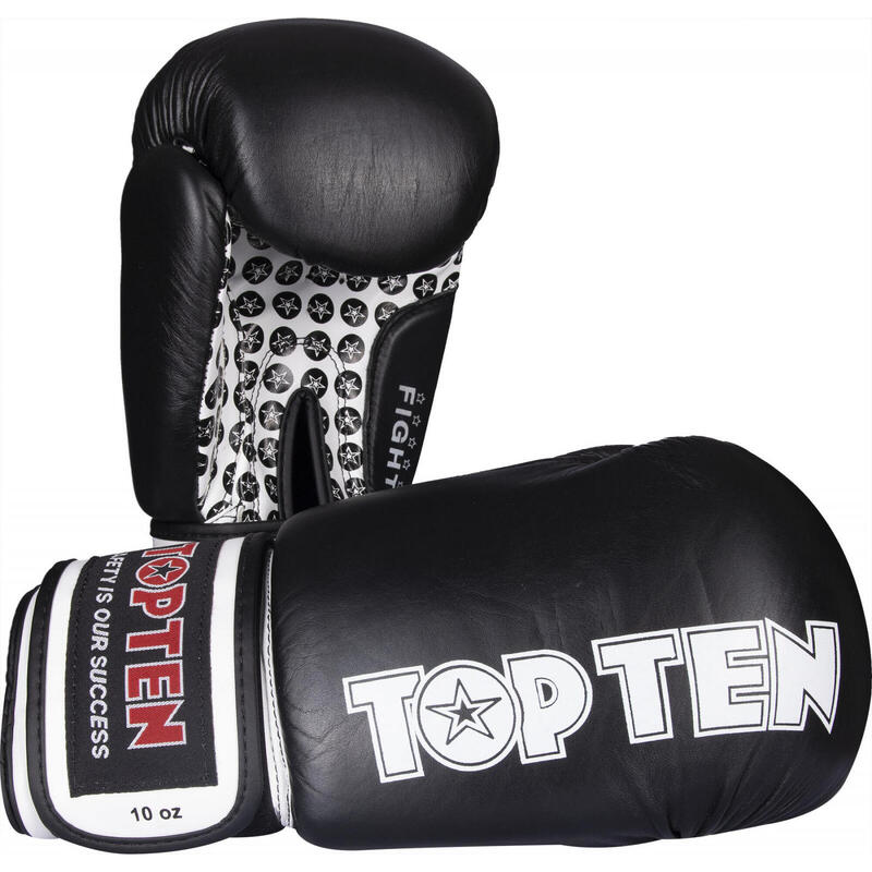 Boxkesztyű, Top Ten, Fight, fekete, 12oz