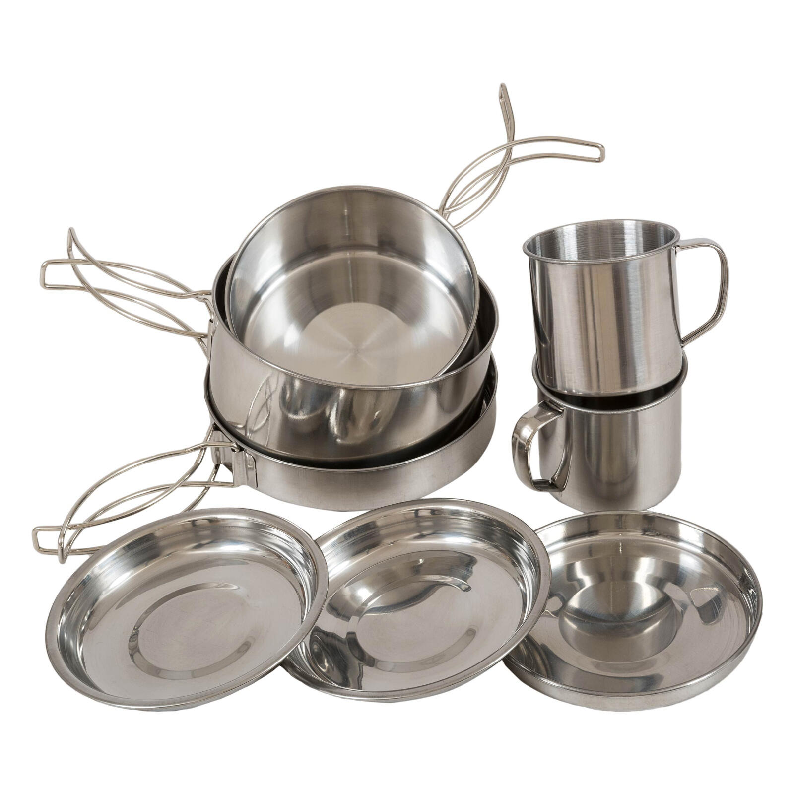 HIGHLANDER Conjunto de Cozinha para Campismo Compacto Inox Highlander