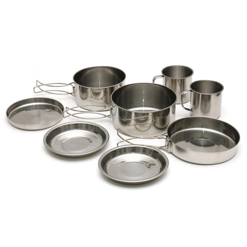 Conjunto de Cozinha para Campismo Compacto Inox Highlander