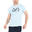 Men LOGO Tight-Fit V neck Gym Running Sports T Shirt Fitness Tee - Sky Blue