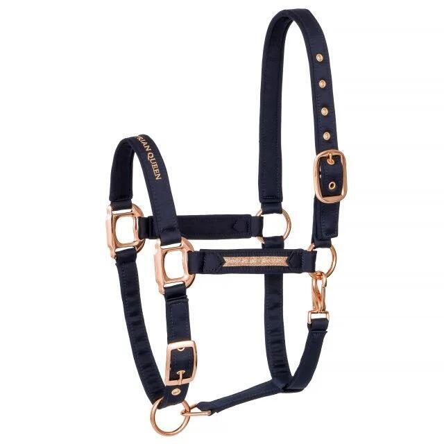 Halfter für Pferde EQUESTRIAN QUEEN Milan 23AW dunkelblau/braun/grün