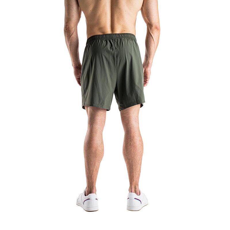 Men Breathable Dri-Fit 5" Running Sports Shorts - OLIVE GREEN