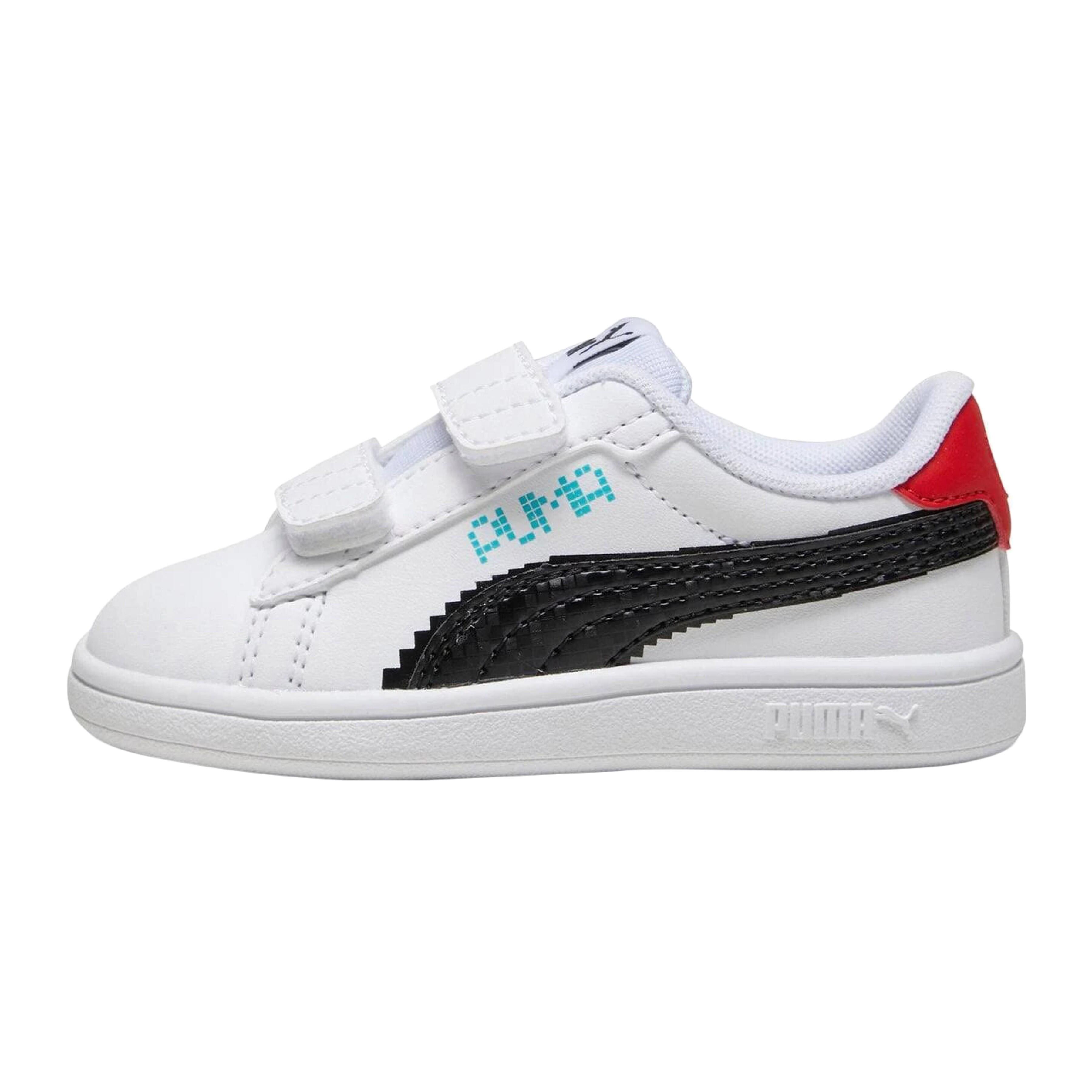 Puma - Basket Basse À Scratch Puma Juniors Smash 3.0 L Play - Enfant - Baskets - Blanc - 22 - Decathlon