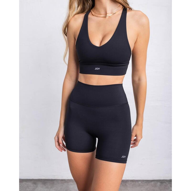 Mallas Cortas Mujer Fitness Essential Sporty - Negro