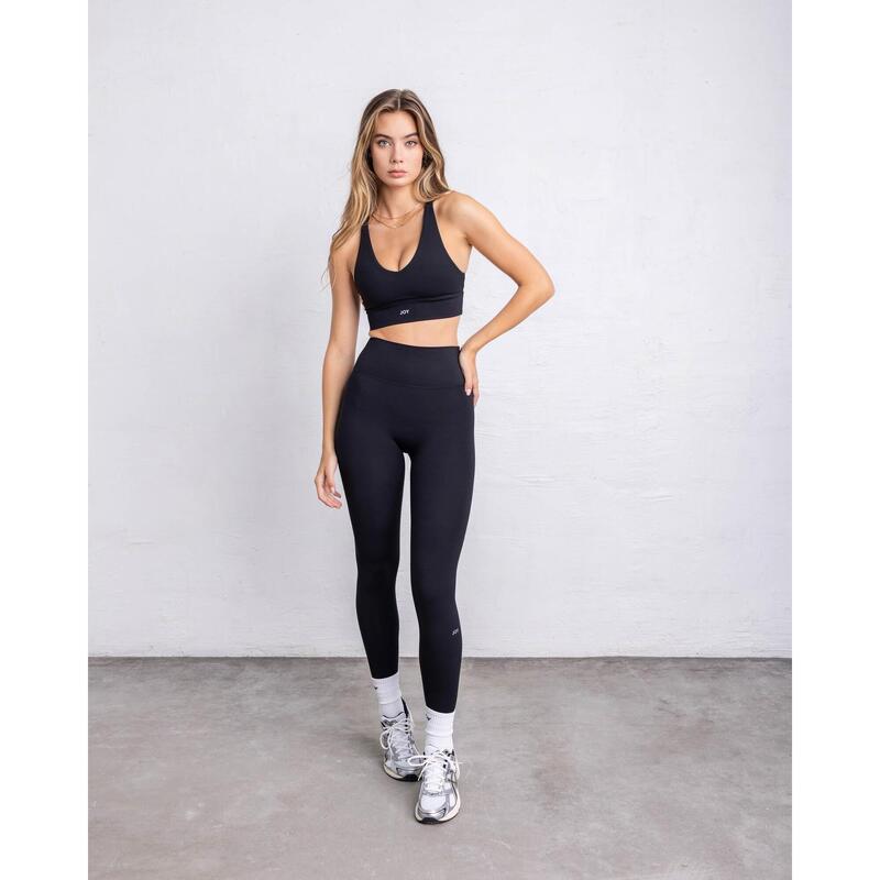 Leggings a Vita Alta Essential Sporty - Nero