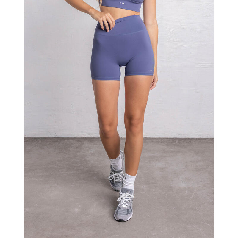 Pantaloncini Fitness A Vita Alta Essential Sporty - Blu