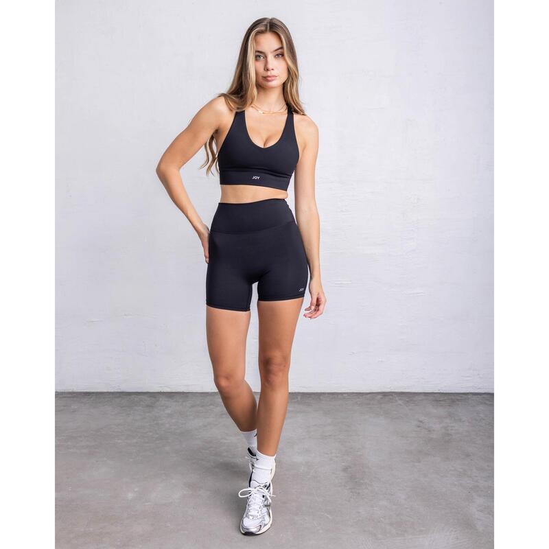 Mallas Cortas Mujer Fitness Essential Sporty - Negro