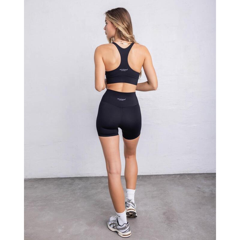 Mallas Cortas Mujer Fitness Essential Sporty - Negro