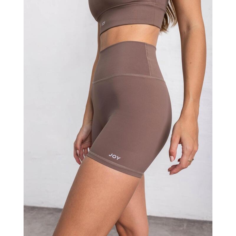 Mallas Cortas Mujer Fitness Essential Sporty - Caqui