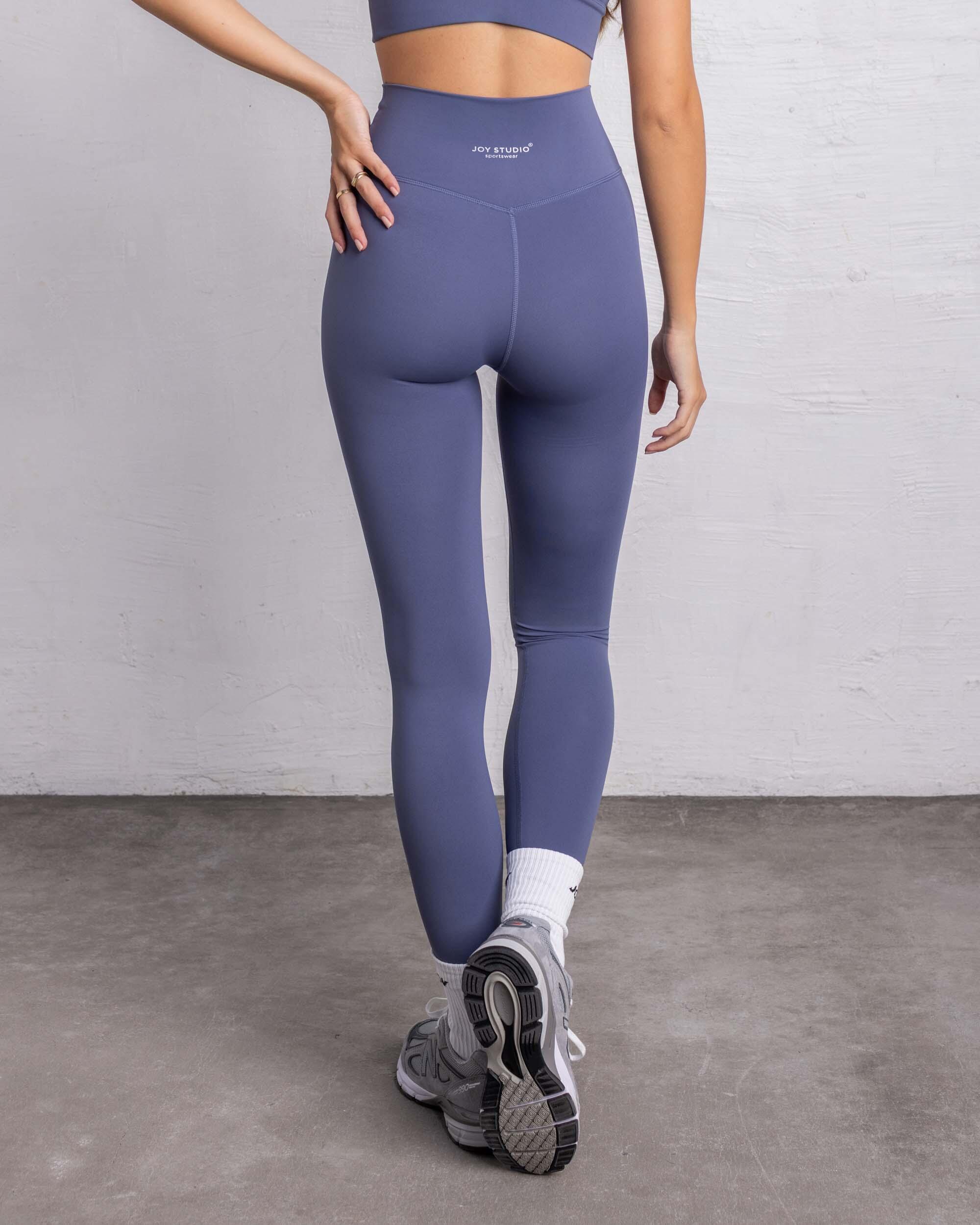 Mallas Leggings Fitness Mujer Talle Alto Reciclado Essential Sporty - Azul 4/6