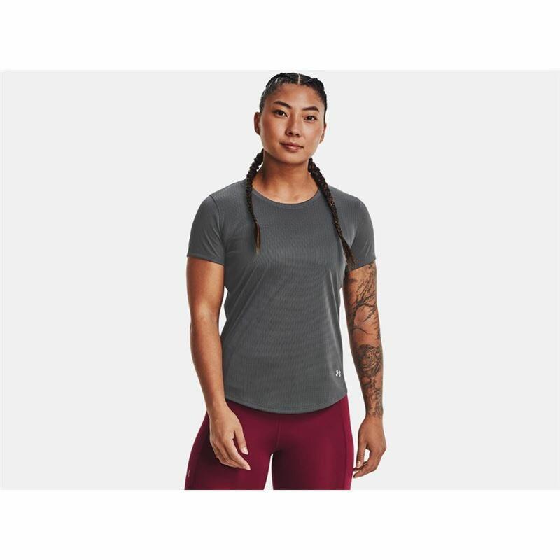 Dames-T-Shirt met Korte Mouwen Under Armour Stride Grijs