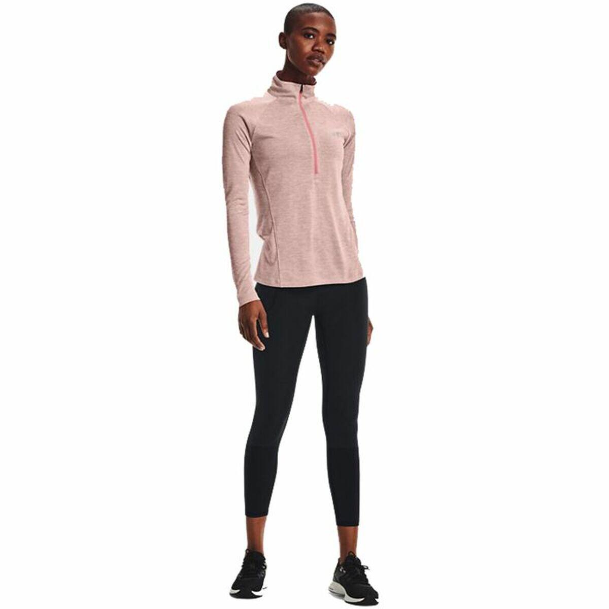 Maglia a Maniche Corte Donna Under Armour  Tech 1/2 Zip Rosa 1/5