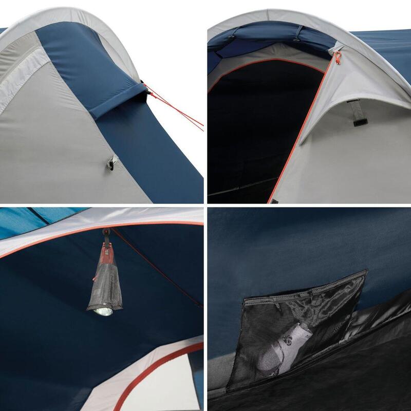 Fietsvakantie tent voor maximaal 3 personen - Vega 300  - 100% ademend polyester