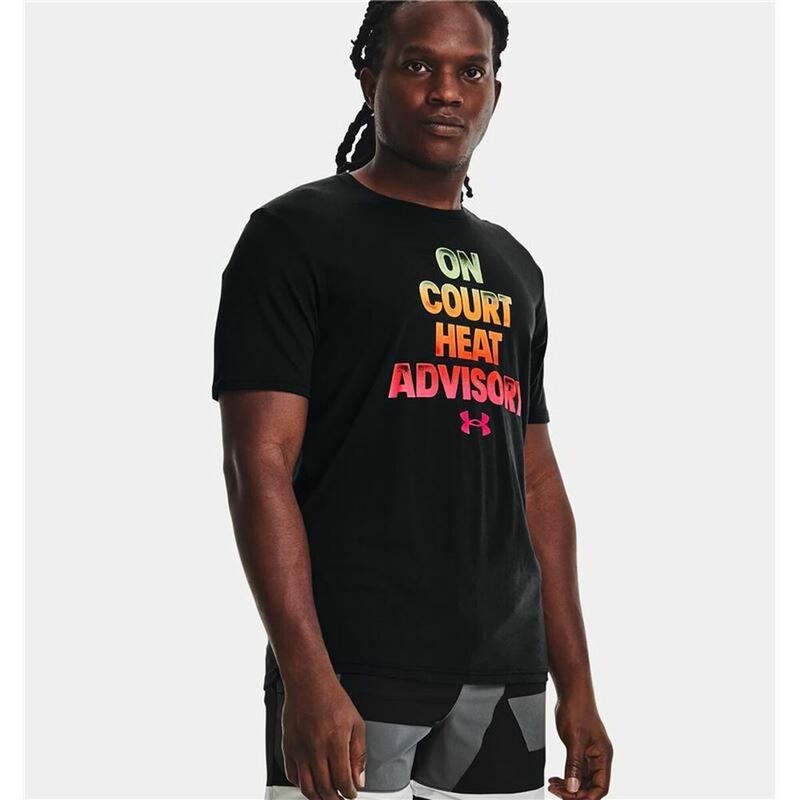 Camiseta de Manga Corta Hombre Under Armour Basketball Heat Negro