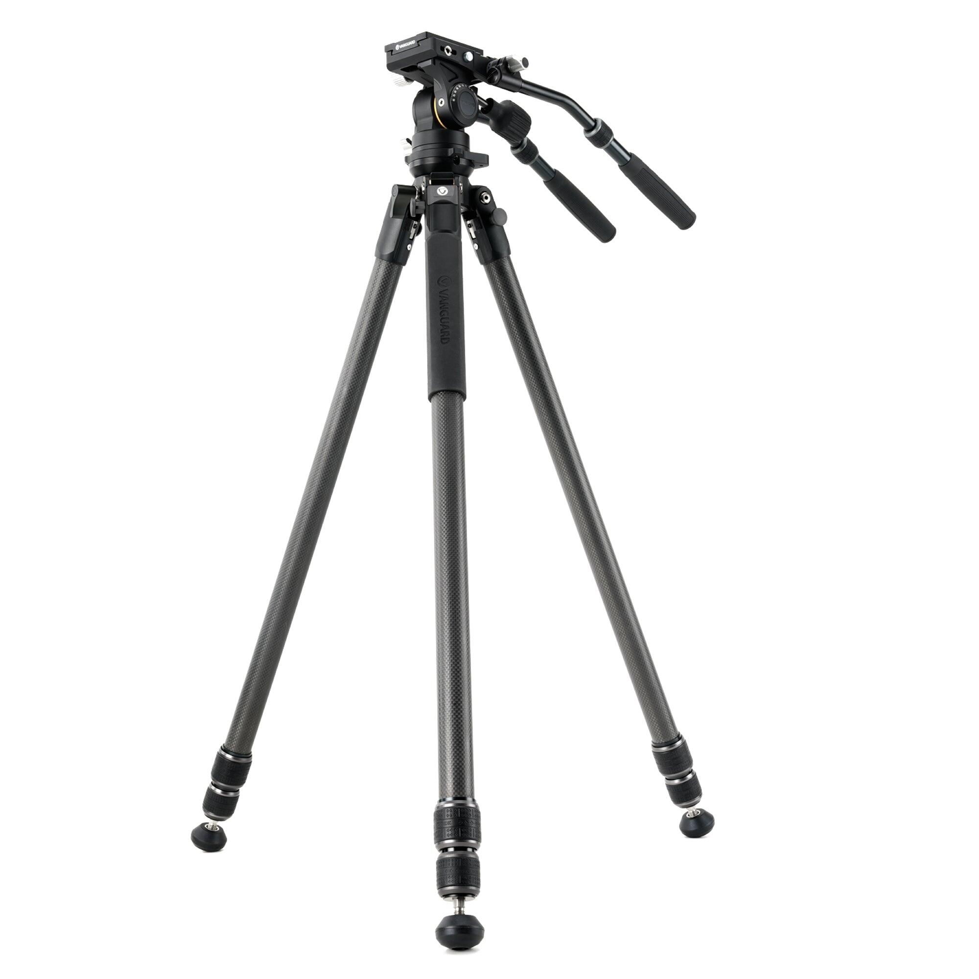 Tripé de vídeo em carbono, cabeça Veo PV-18 Vangaurd Alta Pro 3VL 303CV18