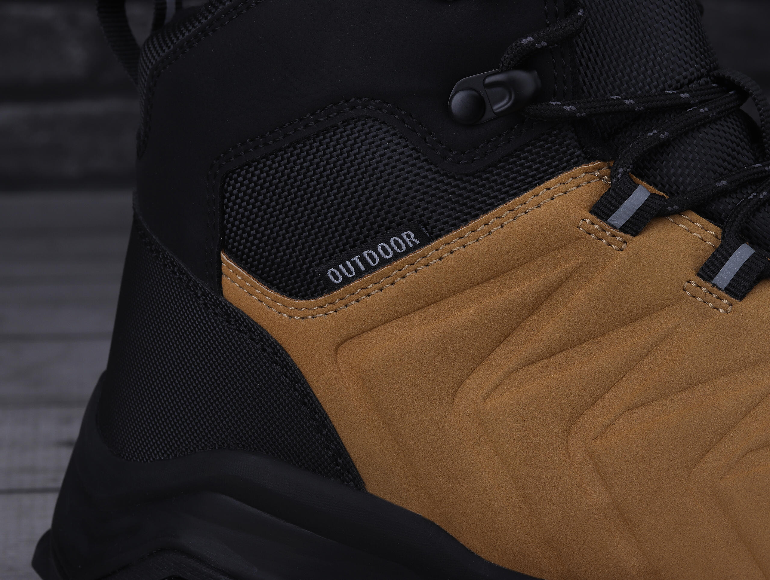 Buty męskie sportowe wysokie do chodzenia DK EXEC CAMEL BLACK 7/7
