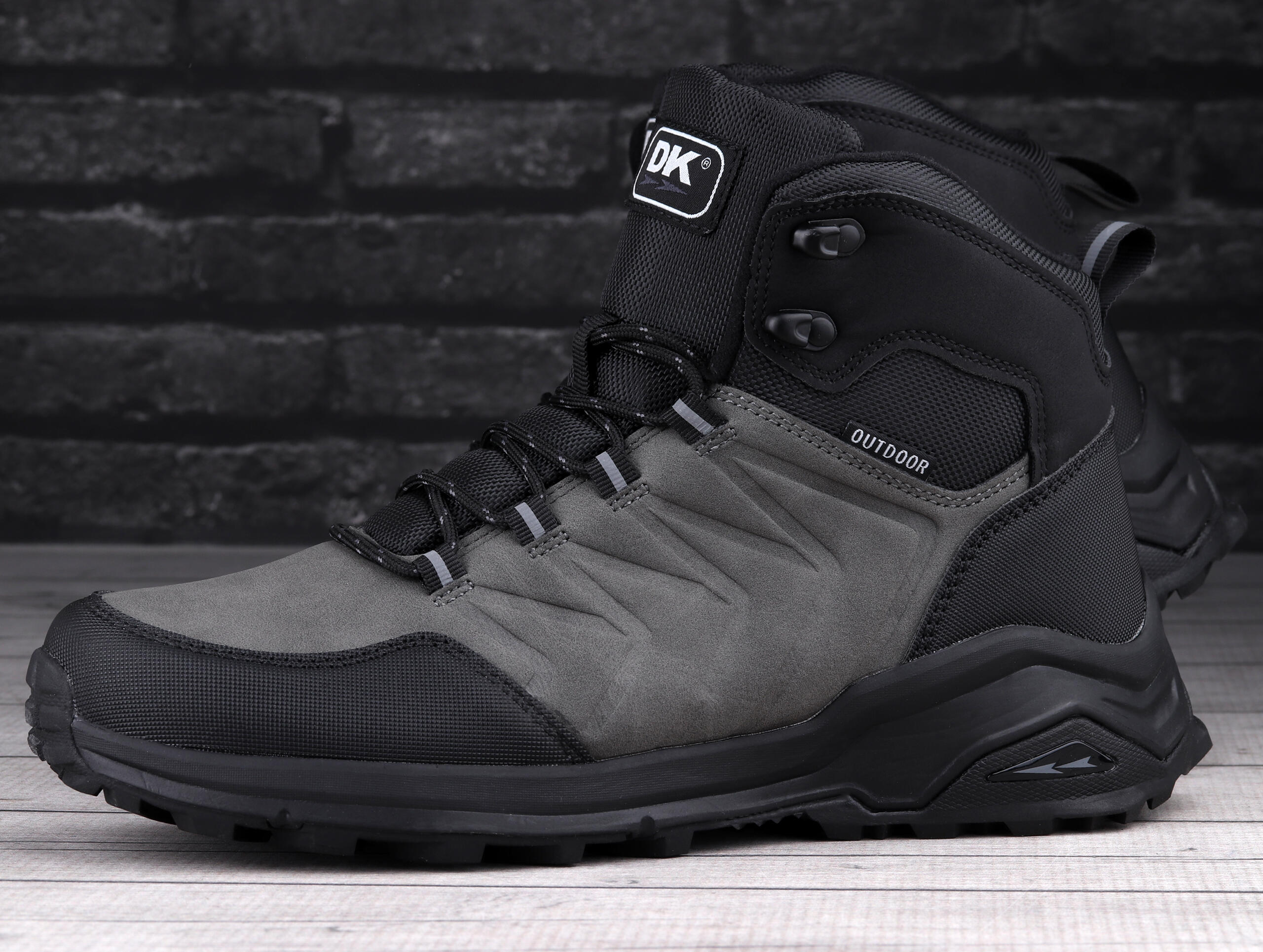 Buty męskie zimowe wysokie trekkingowe DK EXEC GREY BLACK 4/7