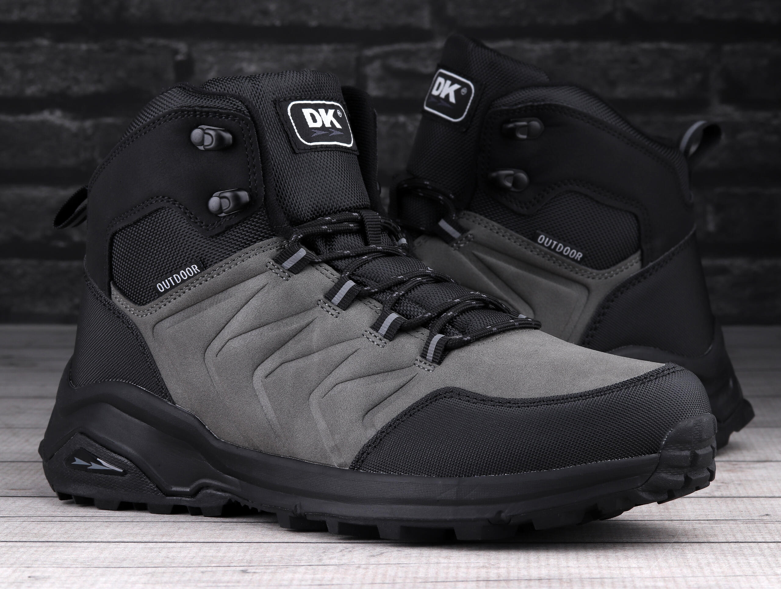 Buty męskie zimowe wysokie trekkingowe DK EXEC GREY BLACK 3/7