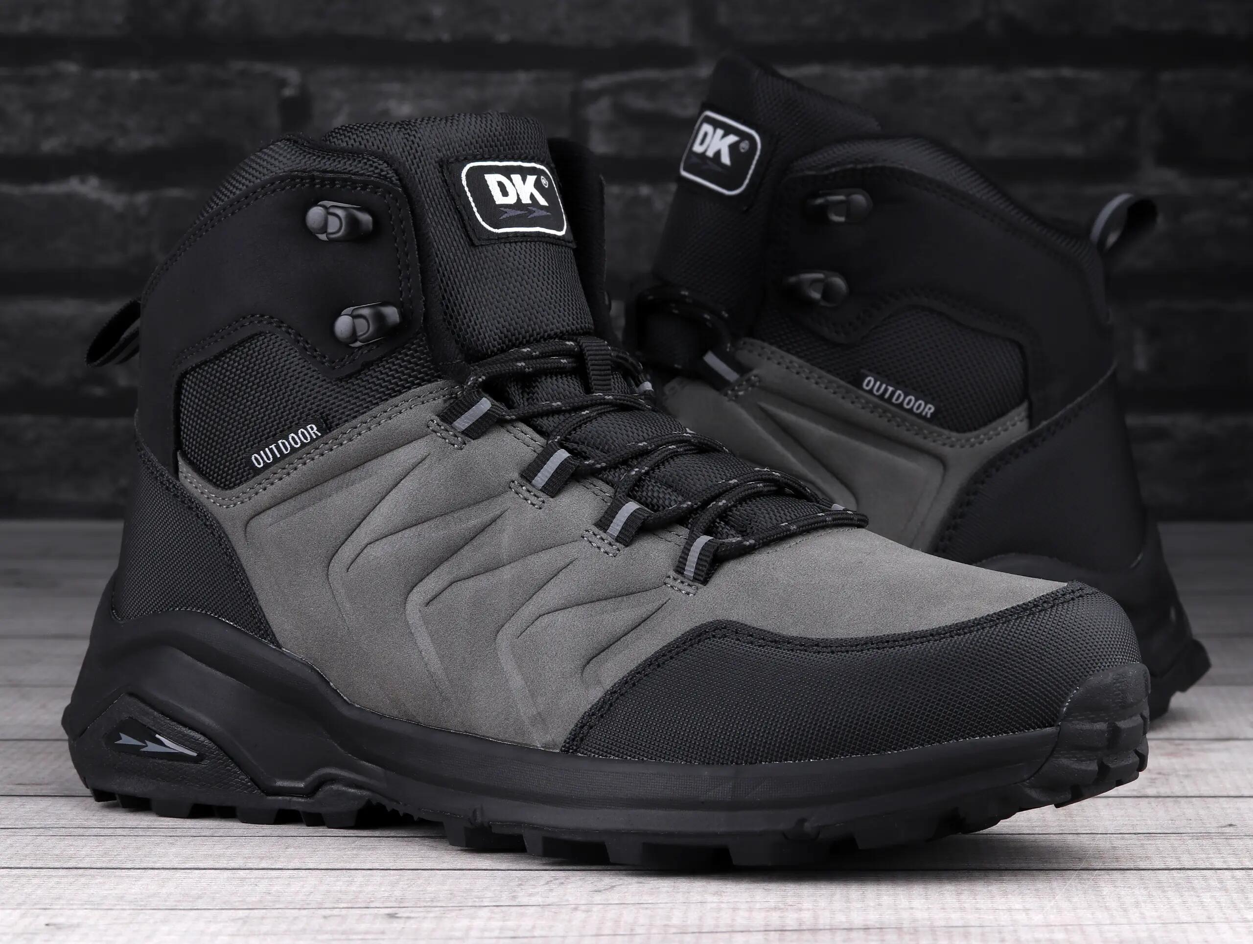Buty męskie zimowe wysokie trekkingowe DK EXEC GREY BLACK 3/7