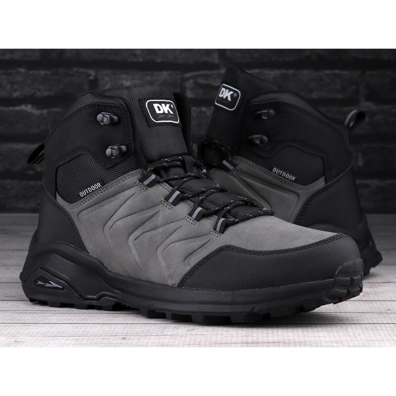 Buty męskie zimowe wysokie trekkingowe DK EXEC GREY BLACK