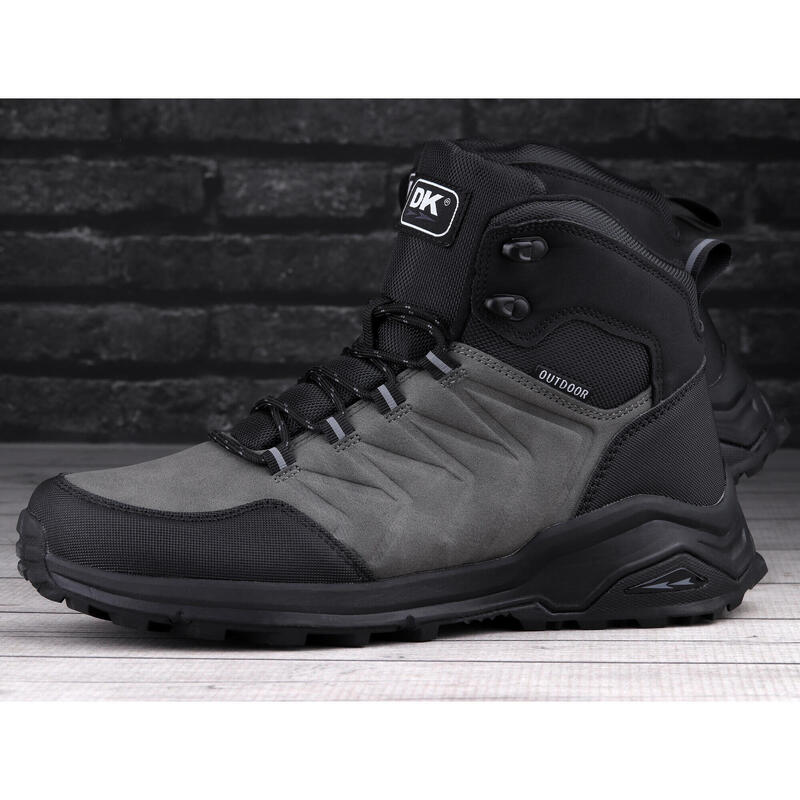 Buty męskie zimowe wysokie trekkingowe DK EXEC GREY BLACK