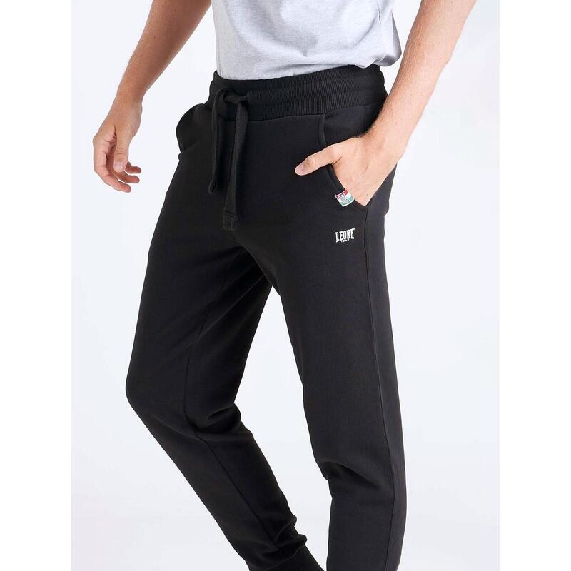 Pantalon basique en molleton pour homme avec cheville élastique petit logo