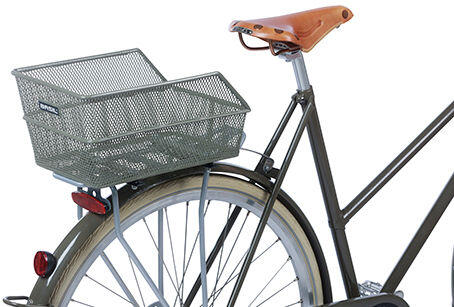 Panier à vélo Cento S FM Flower avec fixation fixe 31 x 21 x 9 cm - vert olive 2/6