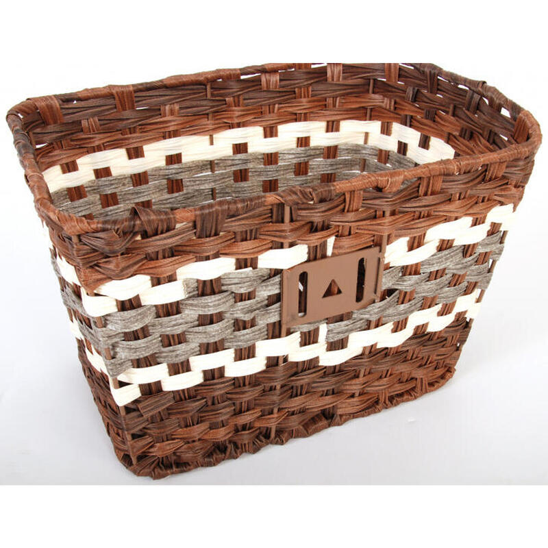 panier pour vélo 31 litres 40 x 33 x 24 cm brun canne