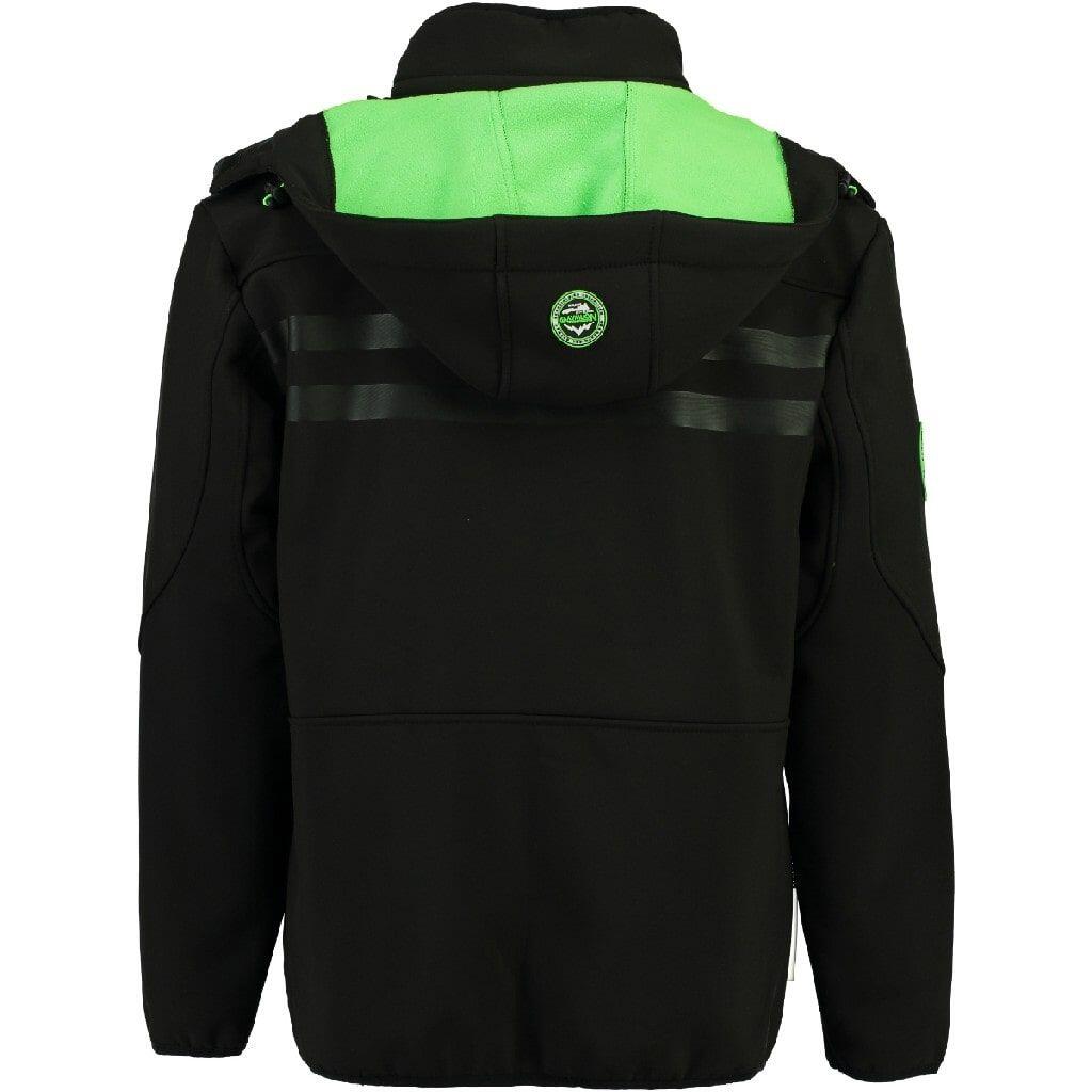 Chaqueta SOFTSHELL de hombre Geographical Norway ROYAUTE negro y verde 2/3