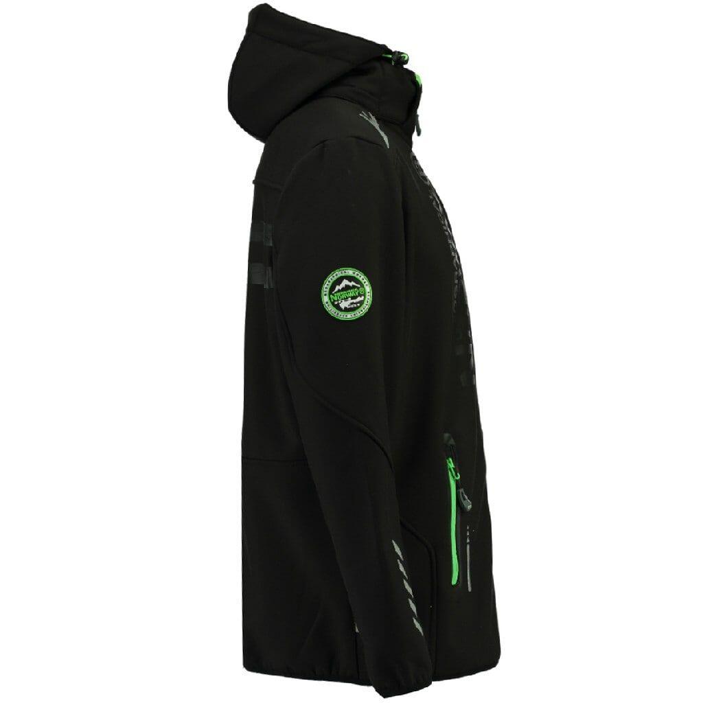Chaqueta SOFTSHELL de hombre Geographical Norway ROYAUTE negro y verde 3/3