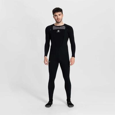 Lange fietsbroek met bretels heren core